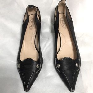 Tods black shoes,